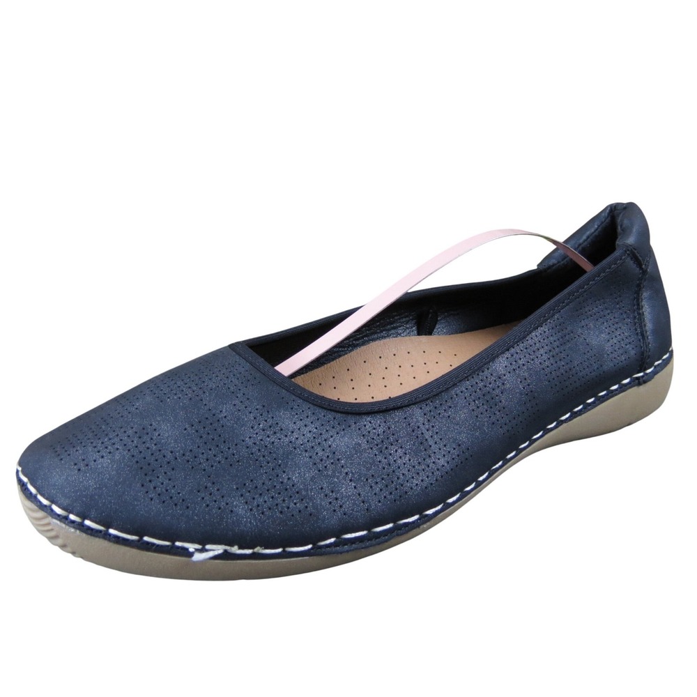 GC Shoes Kiana‎ Black Synthetic Slip-On Flats Women's 11 Wide Comfort